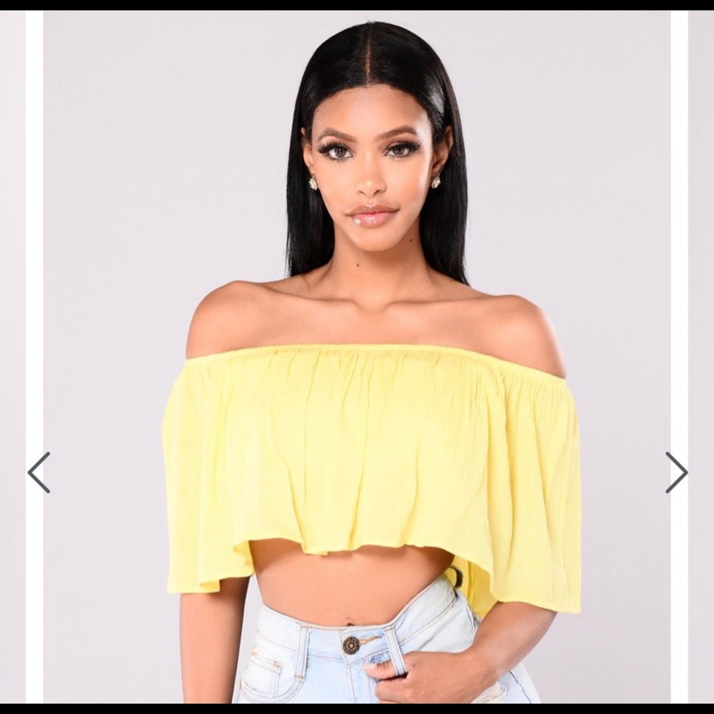Magari Off Shoulder Top - Yellow